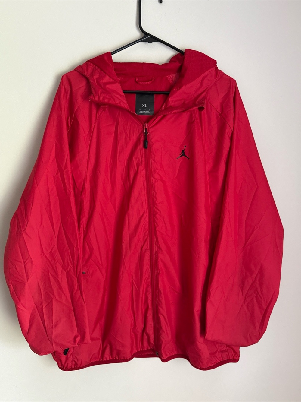 Jordan Red Hooded Windbreaker Jacket - Men's